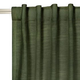 Textured Solid Chenille Blackout Single Curtain Panel, Sea Turtle, 50"W x 63"L