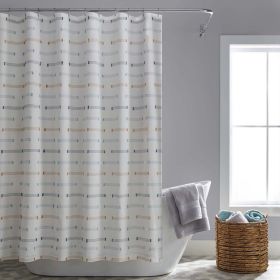 Payton Multicolor Striped Cotton Shower Curtain, 72" x 72"