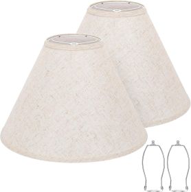 Empire Lamp Shades Set of 2, 6" Top x 16" Bottom x 10.8" High, Large Beige Lamp Shades for Table Lamps Floor Lamps