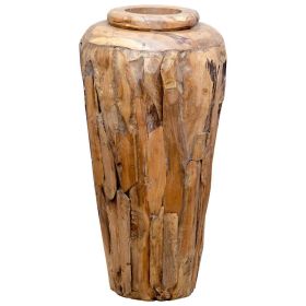 Decoration Vase 15.7x31.5" Solid Teak Wood