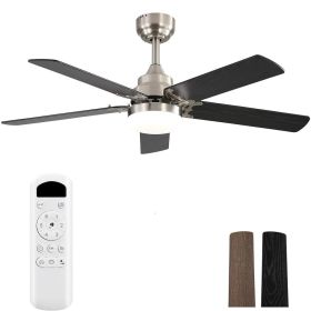 42 Inch Ceiling Fan with Light for Bedroom, Living Room - Remote Control, 3 Color Dimmable LED & Memory Function, Reversible DC motor, 1/4/8H Tim