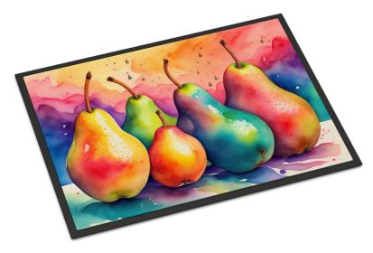 NEW Colorful Pears Doormat Front Door Mat Indoor Outdoor Rugs for Entryway, Non Slip Washable Low Pile, 18H X 27W