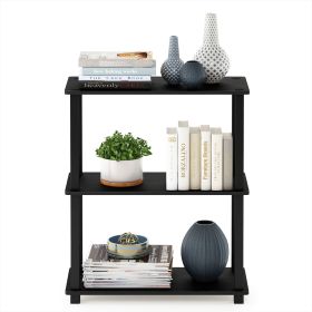 Turn-S-Tube 23.6 W x 11.4 D x 29.5 H 3-Shelf Decorative Shelves, Black