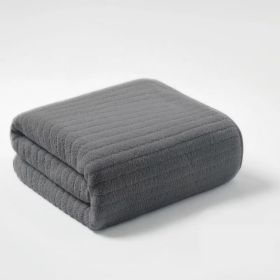 Bath Towels Made Of Solid Color Ultra-Fine Fiber, Quick-Drying And Comfortable, Suitable For Bathrooms, Shower Rooms, Hotels, Holiday Decorations (Option: Gray)