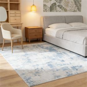 Area carpet, machine washable carpet, floor carpet, room carpet, suitable for living room, bedroom, dining room, blue (Color: Blue)