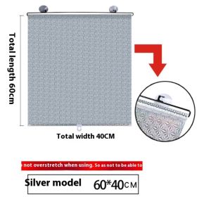 Household Window Sun Protection Punch-free Shading Balcony Shutter (Option: 40x60cm-Silver laser)